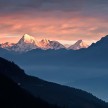 Bhutan mountains sunset