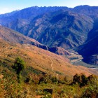 Typical landscape on our route in eastern Bhutan